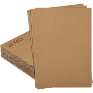 TIANYI-20 Pièces Carton Ondulé, Grandes Feuilles de Carton, Utilisable pour le Bricolage et le Gribouillage (A3) - Neuf