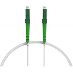 C&acirc;ble &agrave; fibre optique blanc LC/APC vers LC/APC de 2 m|Compatible Telekom,Vodafone,1&1,Fritzbox,etc.|C&acirc;ble fibre optique LWL Simplex Singlemode OS2 FTTH - Neuf