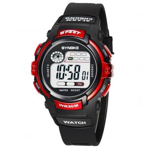 Synoke Students Kids Montre De Sport À La Mode Montre-Bracelet Électronique (Noir,Bleu) - Neuf