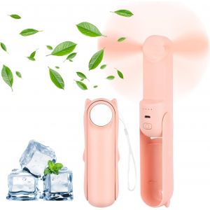 Ventilateur Portatif, Ventilateur De Poche,Mini Ventilateur Portable Rechargeable Par Usb,Ventilateur À Main ,Ventilateur Silencieux Avec Banque D¿Alimentation Et Miroir Pr Bureau[VEN750337] - Neuf