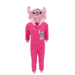 Grenouillere Pyjama Polaire Lilo & Stitch Enfant Fille Fushia (Taille 3/4 Ans,Couleur Fushia) - Neuf