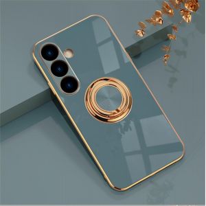 Fghbb-Coque Pour Samsung Galaxy A55 5g Avec Anneau Support Rotatif À 360 Degrés, Souple Tpu Silicone Case Antichoc Housse Bague Étui Pour Samsung A55 5g - Gris - Neuf