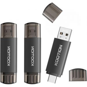 Cle Usb C 64 Go Usb 2.0 Clé Usb 64Go Lot De 3 Clef Usb Otg 2 En 1,Pendrive Type C Mémoire 64 Gigas Pour Android/Window/Pc/Macbook, Smartphone Huawei/Xiaomi/Samsung, Stockage De Don[CLE8110009] - Neuf