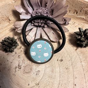 &Eacute;lastique Pour Cheveux Personnalis&eacute; - Chats - Fait Main - Neuf