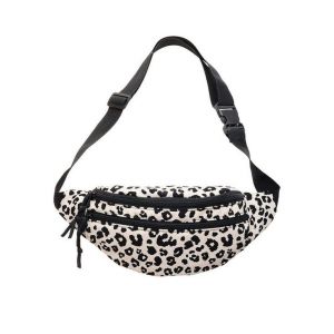Sac banane unisexe motif léopard - Sac banane ajustable pour voyages, randonnées, fêtes et activités de plein air - Neuf