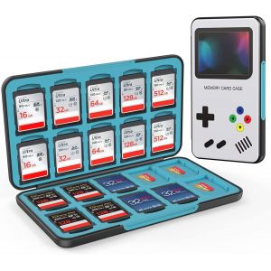 NSIECD-Rangement Carte M&eacute;moire pour Cartes SD/TF, &Eacute;tui de Stockage Portable pour Carte SD Compatible avec 20 SDXC SDHC et 20 TF Emplacements pour Cartes - Neuf