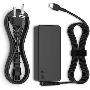 USB C 65W Ordinateur Portable, Compatible avec Lenovo ThinkPad T14 T15 T480 T480s T490 T580 T590 X13 X280 X380 X390 L480 L490 E14 E15 E480 E490 E580 E590 720 730Type C Adaptateur Alimentation - Neuf