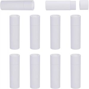 Sansh-10 Tube De Baume À Lèvres En Carton, Tube De Rouge À Lèvres En Papier Kraft De 0.6 Once, Conteneur De Parfum Solide Déodorant Vide En Carton - Neuf