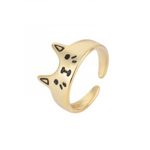 Bague Ajustable En Forme De Chat Pour Femme Et Fille, Bijou Mignon Pour Amoureux Des Animaux, Cadeau D'anniversaire, Pour Amis Ou Couples - Neuf