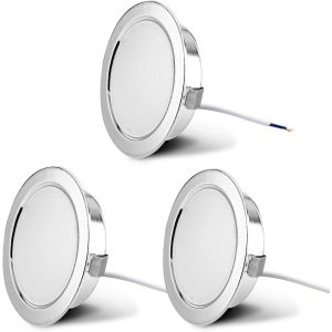 Kyotech Spot Led Encastrable Noir 230v Spot 3.5w Blanc Chaud 3000k 300lm Spot Led Extra Plat 20mm, Spot Led Plafond 55-58mm Pour Armoire À Glace Cuisine, Lot De 3 - Neuf
