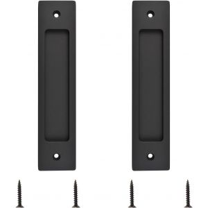 lbgwp60-LotDe 2 Poignées De Porte Coulissante Rectangulaires Encastrées En Alliage D'Aluminium Avec Vis De Montage Pour Porte Coulissante De Grange (180 Mm) - Neuf