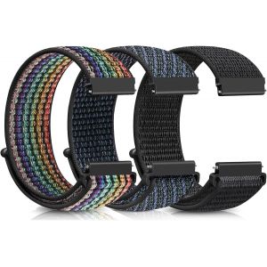 Kalanka-Bracelet De Montre En Nylon 16mm 18mm 19mm 20mm 22mm, Bracelet De Sport Réglable À Libération Rapide Pour Homme Femme, Tissu Souple Respirant Montre Bracelet - Neuf