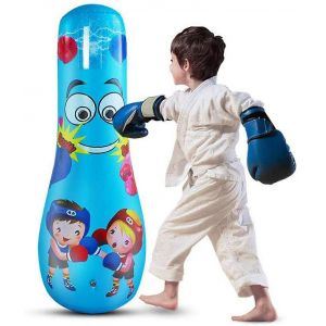 Sac De Frappe Gonflable De 125 Cm Pour Les Enfants,Support D'objectif De Fitness Gonflable Autoportant,Sac De Frappe De Fitness Sac De Frappe Robuste D&eacute;compression Inplat - Neuf