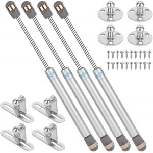 Lot de 4 V&eacute;rin &agrave; Gaz,200N/20kg V&eacute;rins Meuble Hydraulique Ressort Amortisseurs &agrave; Gaz Bras Pneumatique avec Vis pour Levage de Porte Armoire Meuble Cuisine Amortisseur charni&egrave; - Neuf