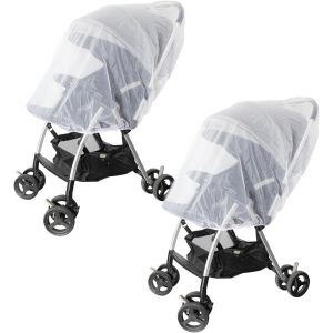 Kalanka-2 Pcs Moustiquaire Poussette,Moustiquaire Bebe,Auto-Siège, Lit Parapluie, Protection Anti-Insectes Pour Bébés,Tissu À Mailles Résistante,Lavable - Neuf