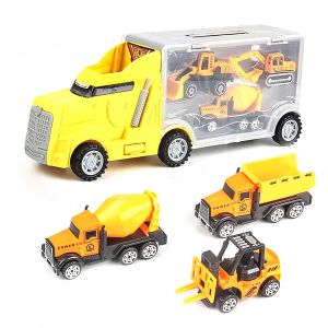 Voiture De Transport En Plastique Portable, Double Porte Ouvrable, Modele De Voiture Pour Enfants, Jouets Pour Enfants, Camion De Pompiers - Neuf