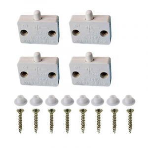 4 Pcs Armoire Porte Interrupteur Armoire Lampe Interrupteur Tiroirs Ouvrir Sur Fermer La Porte Applicable &Agrave; 12v 24v 110v - Neuf