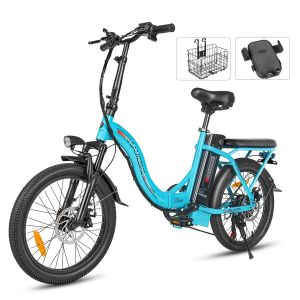 V&eacute;lo &Eacute;lectrique Pliable Samebike Cy20 350 W 36 V 12 Ah 32 Km/H Autonomie Maximale 60 Km 20 Pouces - Bleu Clair - Neuf