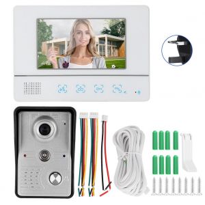 Interphone video 7 pouces avec ecran tactile TFT et vision nocturne 100-240 V UK - Neuf