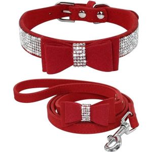 Jgd-Ensemble De Laisse Et Collier De Chien En Strass, Cristal De Diamant Pour Chien Mignon - Neuf