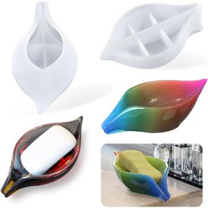 Moules En Silicone Pour Porte-Savon Moule &Agrave; Savon En R&eacute;sine Moule Epoxy Porte Savon Moule De Coul&eacute;e De Bo&icirc;te &Agrave; Savon Pour Diy Soap Dish Mold Bijoux D&eacute;coration De La Maison - Neuf
