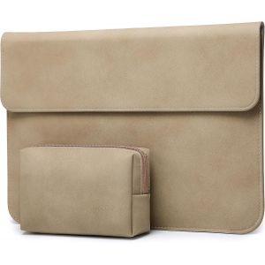 SJZG-13 Pouces Housse Ordinateur Portable Pc Sacoche Pour Macbook Air 13.6/13 M4 M3 M2 M1 2025-2018, Macbook Pro 13 M2 M1 A2338 A2289 2025-2016, Surface Pro 11, Xps13, Avec Petit Sac, Kaki-H - Neuf