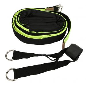 Ceinture D'etirement Pour Le Yoga Et La Flexion Du Dos, Accessoire D'entrainement Pour Debutants, Sangle De Traction, Vert Et Noir - Neuf