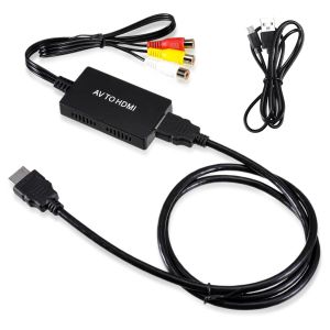 Convertisseur Rca Vers Hdmi 1080p Av Vers Hdmi-Adaptateur Péritel Vers Hdmi-Adaptateur Rca Vers Hdmi-Avec Câble Pour Ps2/Ps3/Xbox/Snes/N64/Stb/Vhs/Vcr-Enregistreur Vidéo Dvd-Prend - Neuf