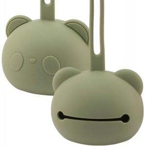 Porte-T&eacute;tine Pour B&eacute;b&eacute;,Bo&icirc;te &Agrave; T&eacute;tine En Silicone,&Eacute;tui Pour Ranger La T&eacute;tine,Porte-T&eacute;tine,Housse Pour T&eacute;tine,Sans Bpa,Silicone,Unisexe (Vert Pastel) - Neuf