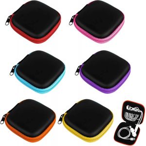 LORANKA-&Eacute;tui De Rangement pour &Eacute;couteurs - 6 Pi&egrave;ces Portable Rigide, Mini &Eacute;tuis De Transport pour &Eacute;couteurs Bluetooth, Casque, U Disque - Neuf