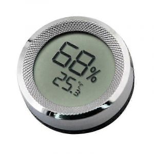 hygromètre de cave à cigares Mini capteur d'affichage LCD numérique1 pièceargent - Neuf