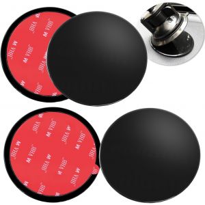 4 Pack 95mm Disques De Montage Adhésifs Pour Tableau De Bord, 3,74 Pouce Disque De Montage De Ventouse Universelle Pour Ventouse Support De Téléphone Et Garmin Sat Nav Gps Dash Cam Support, Noir - Neuf