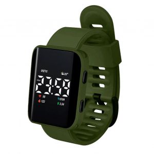 Montres De Sport Numériques Décontractées Affichage Numérique Led Grand Cadran Carré Conception Ergonomique Montre Bracelet En Silicone - Neuf