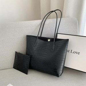 Grand Sac &Agrave; Main En Cuir Pu Pour Femme, Sac &Agrave; Bandouli&egrave;re, Sacs &Agrave; Main, Fourre-Tout, Cr&eacute;ateur De Mode, Lanc&eacute;, Tendance De La Mode F&eacute;minine.30X32X8Cm.Black - Neuf