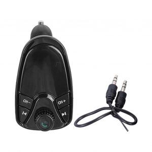 Chargeur De Voiture Usb Grand &Eacute;cran Double Port Usb Charge Rapide Appels Mains Libres &Eacute;metteur Fm Bluetooth Mp3 - Neuf