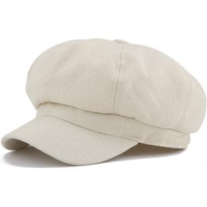 Kalanka-Casquette Gavroche Femme | Lin Synthétique, Cordon De Serrage Ajustable | Chapeau Vintage Décontracté Pour Tous Les Jours - Neuf