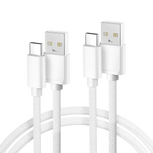 C&acirc;ble Chargeur pour Samsung A55 S24,USB Type C 1M 2 Pack,Cordon Charge Nylon pour Galaxy A54,A53,A73,A72,A71,Plus S23 S22 S21 Ultra,Tab S9 A9,Z Flip Fold,iPad Pro Air 4 5 Mini 6 7,iPhone,17 - Neuf