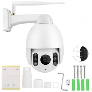 Camera dome de securite sans fil 1080p, etanche, zoom x16, vision nocturne, 50 m, 110-240 V (Etats-Unis) - Neuf