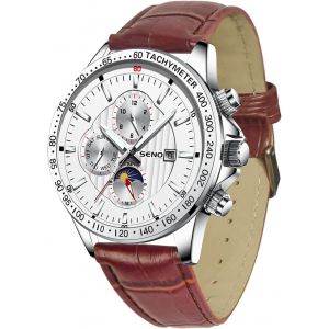 Eryi-Hommes Montres Hommes Chronographe Hommes Montre Étanche Analogique En Acier Inoxydable Montre À Quartz Lumineux Hommes Avec Date Business Casual Montre Pour Hommes - Neuf