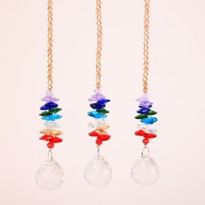 Atrapasol De Cristal Arcoíris, Adorno Colgante Octogonal Para Chakras, Para Decoración De Jardín, Juego De 3 - Neuf