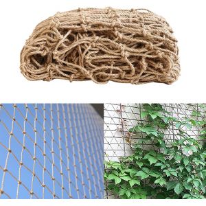LETNERNY-Filet De Support Pour Plantes, Respectueux De L'Environnement, Biodégradable, En Toile De Jute Compostable Naturelle, Filet De Treillis De Jute Naturel Pour Pois Et Haricots Pour Grimper, To - Neuf