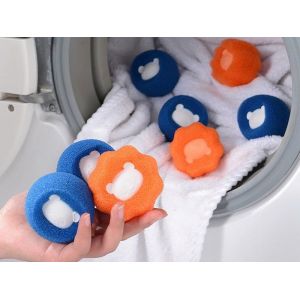 Lot de 12 boules de lavage r&eacute;utilisables pour &eacute;liminer les poils d'animaux dans le lave-linge et le s&egrave;che-linge - Neuf