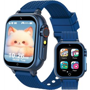 Montre Intelligente Pour Enfants, Robuste, Pour Gar&ccedil;ons Et Filles &Agrave; Partir De 4 Ans, Avec 36 Jeux, Podom&egrave;tre Et Batterie De 500 Mah, Montre De Fitness Et Montre D'apprentissage Sans Internet - Neuf