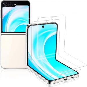 Sjzg-Lot De 2 Films De Protection D'&eacute;cran En Verre Blind&eacute; Pour Samsung Galaxy Z Flip 6 - Sensitive Touch - Film De Protection D'&eacute;cran Pour Z Flip 6 - Film Hd Transparent 3d - Anti-Rayures 9h - Neuf