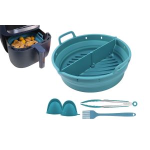 Ensemble De Plaques De Cuisson En Silicone Pour Friteuse &Agrave; Air Avec Poign&eacute;es Et Accessoires - Neuf