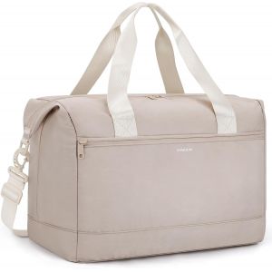 KALANKA-pour Nouveau Ryanair Bagage Cabine 40x30x20 sous Si&egrave;ge Sac de Voyage, 25L Pliable Sac de Sport L&eacute;ger Hospital Sac &agrave; Main, Etanche Sac Weekend Bagage a Main Femme pour Wizz Air, Khaki - Neuf