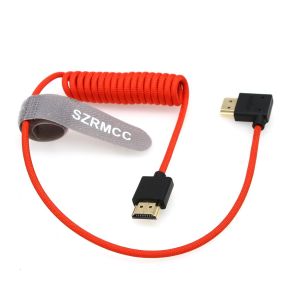 ERYI-Câble Tressé Spiralé 8K 2.1 Hdmi Vers Hdmi À Angle Droit Ultra Haute Vitesse Pour Z Cam E2 Sony Fx6 Fx9 Canon Eos C70 C300 Portkeys Bm5 Atomos Ninjav V Shogun Moniteur - Neuf