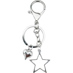 Kal-Porte-Clés Élégant Avec Pendentif En Forme De N?ud/C?ur/Étoile Pour Femme Et Fille - Neuf