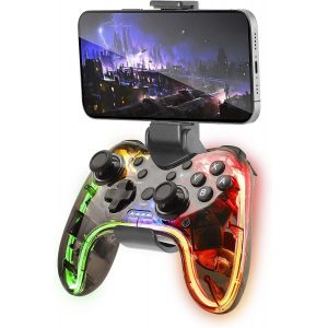 Mgp-24, Manette De Jeu Sans Fil 2.4gpro, Neon Rgb, Dual Haptic Vibration, Joysticks Analogiques, Contôleur Pour Pc, Ps3, Ps4, Xbox360, Raspberry Pi, Mac, Android - Neuf