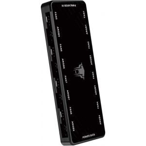 ARGB PWM Fan Hub Controller supports 8 groups of fans,8 ports 4 pin PC Fan Controller,5V-3 pin argb Fan Hub,Magnetic Suction,SATA Power Cable - Neuf